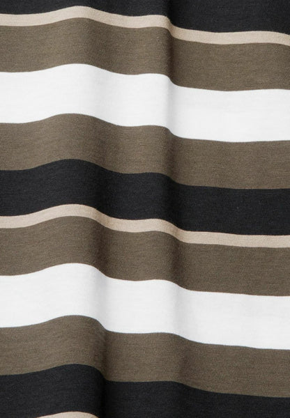 Edc By Esprit MIT STREIFENMUSTER - T-Shirt Print - Dark Khaki