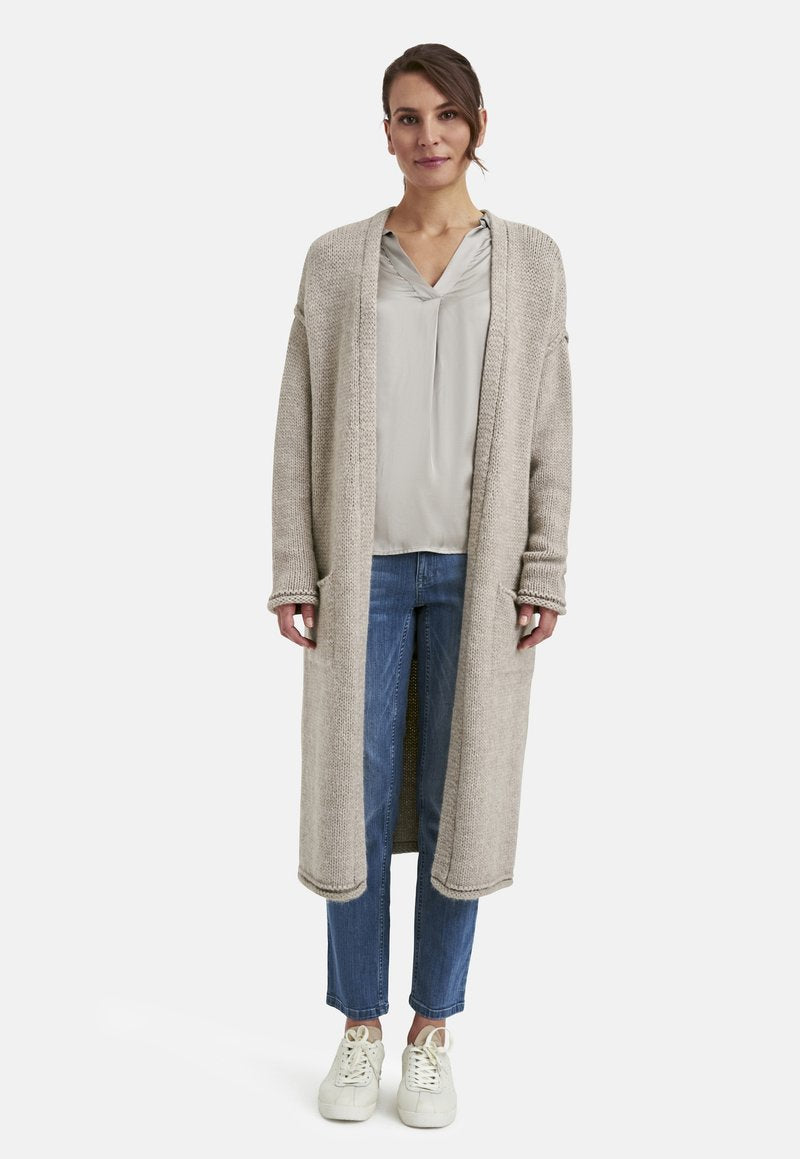  WITH OVERSIZED SHOULDERS - Strickjacke - Mink