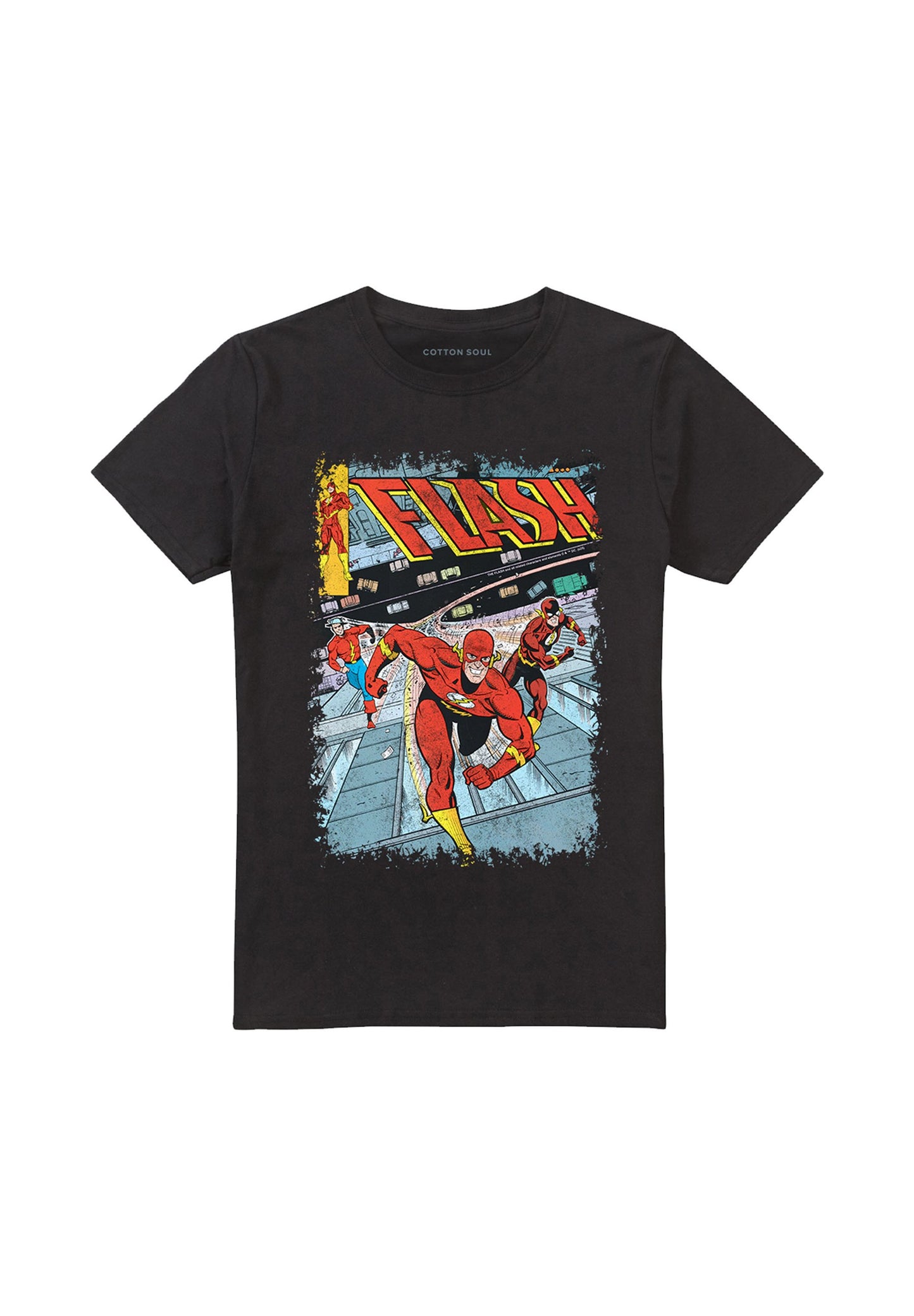  THE FLASH CLASSIC COMIC COVER - Print T-shirt - Black