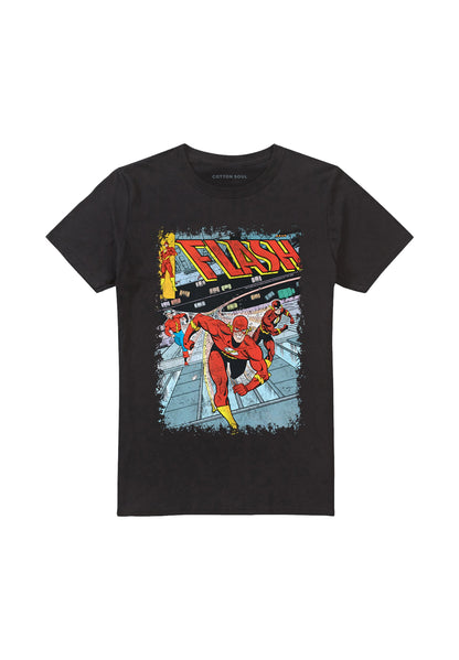  THE FLASH CLASSIC COMIC COVER - Print T-shirt - Black