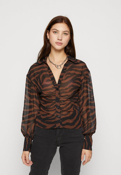 Gina Tricot SIVAN BLOUSE - Bluse - Brown