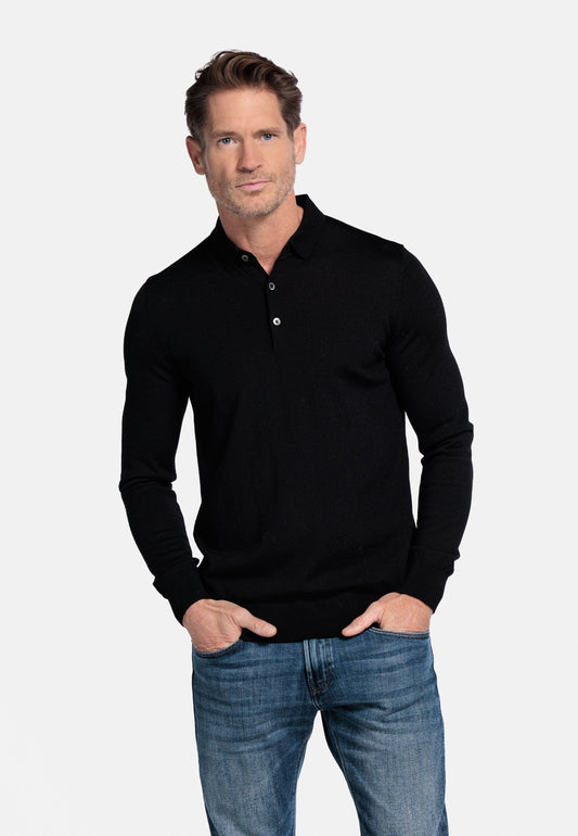 Baileys STANDAARD LANGE MOUW MODERN FIT - Polo Shirt - Black