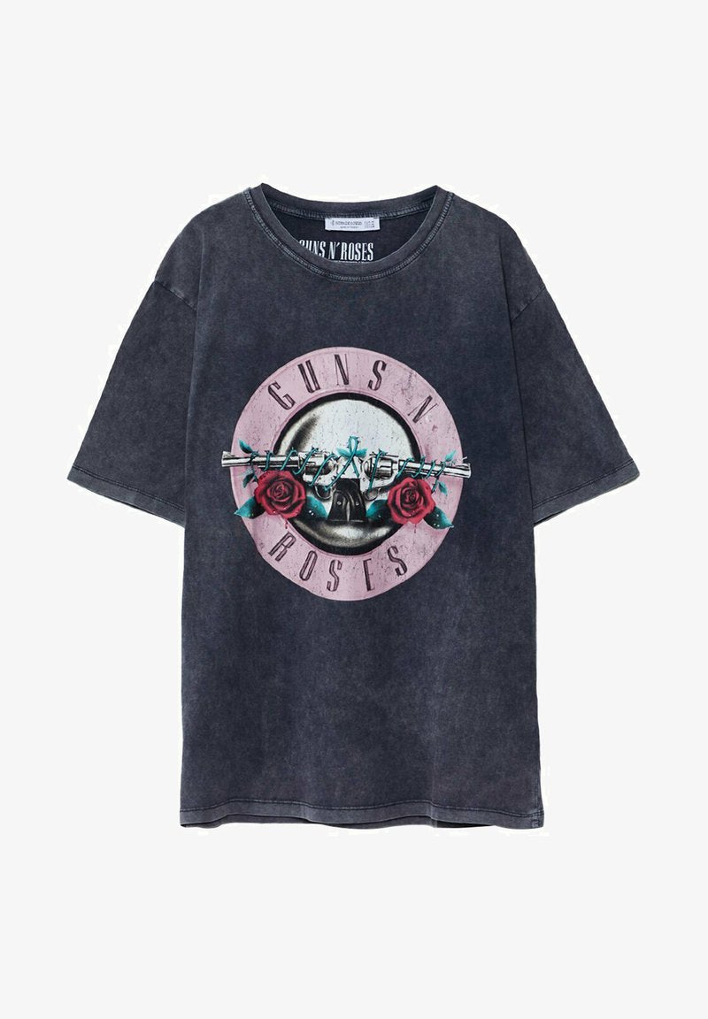 Stradivarius OFFICIAL GUNS N ROSES - T-Shirt Print - Dark Grey