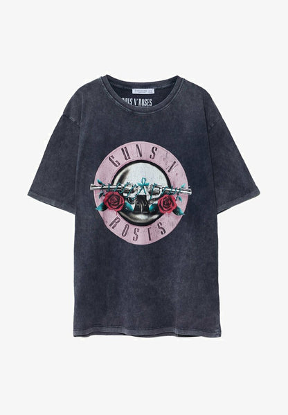 Stradivarius OFFICIAL GUNS N ROSES - T-Shirt Print - Dark Grey