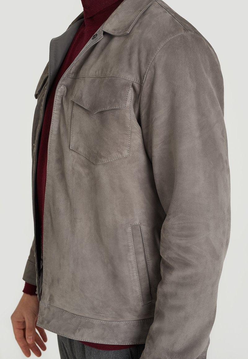  Lederjacke - Grey