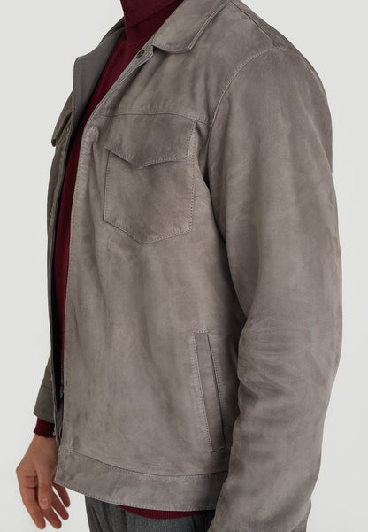  Lederjacke - Grey
