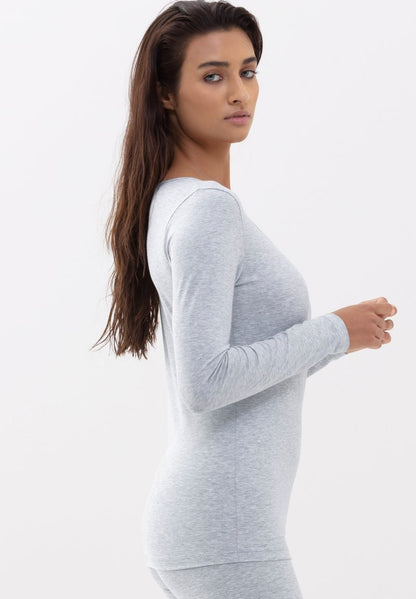 MEY LANGARM SERIE COTTON PURE - Unterhemd/-shirt - Grey Melange