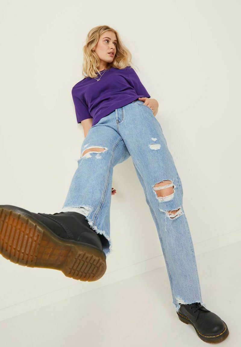 JJXX JXSEOUL MW RR - Jeans Straight Leg - Medium Blue Denim