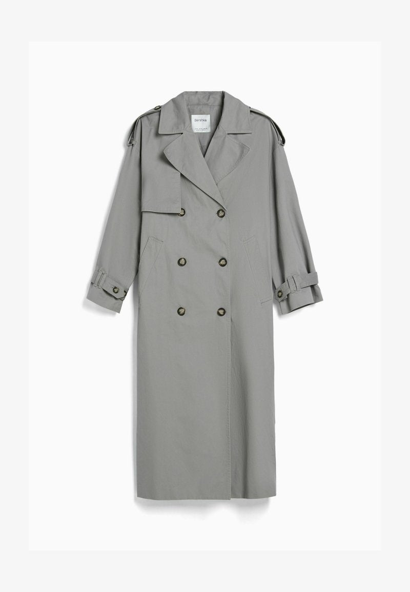 BERSHKA Trenchcoat - Grey