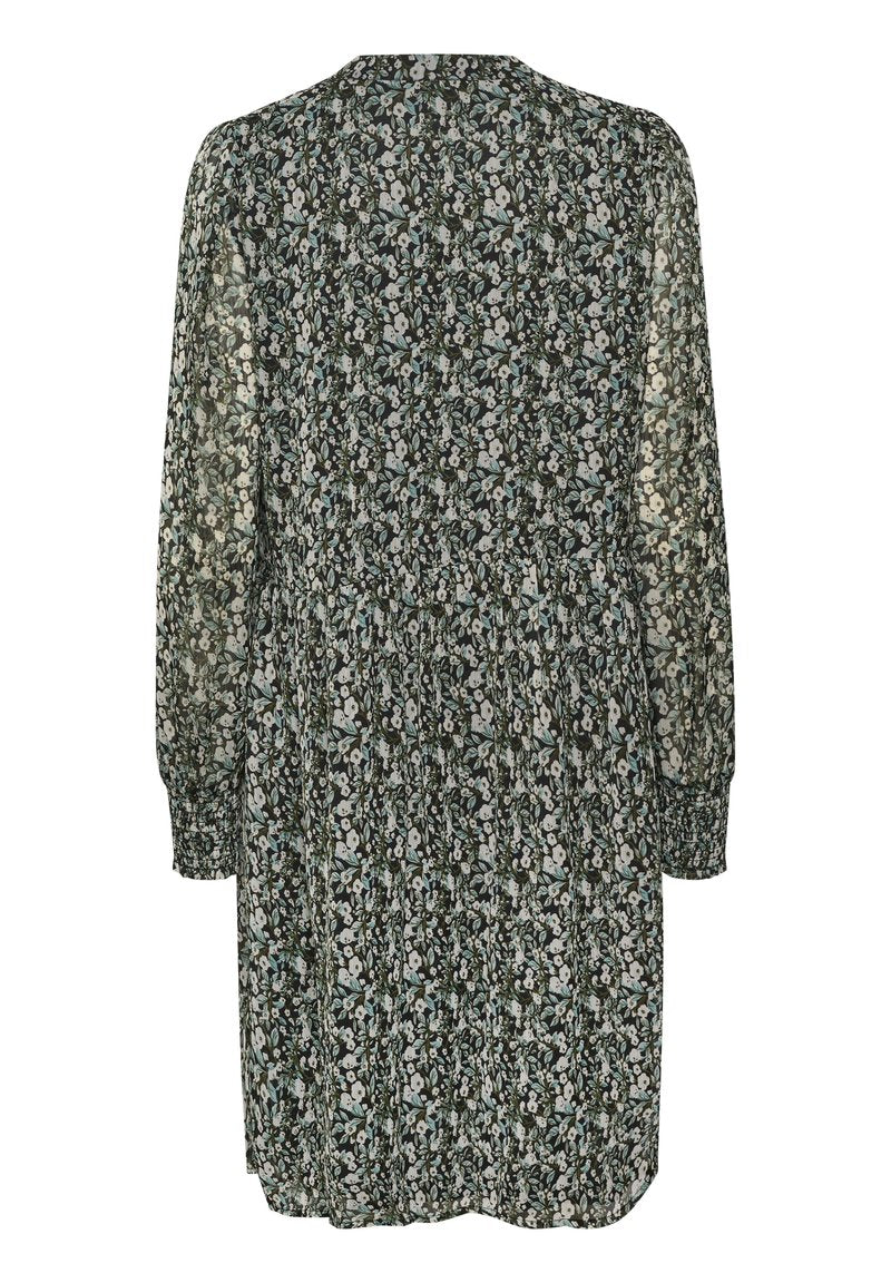 Kaffe KALENNY - Freizeitkleid - Black Green Chalk Flower