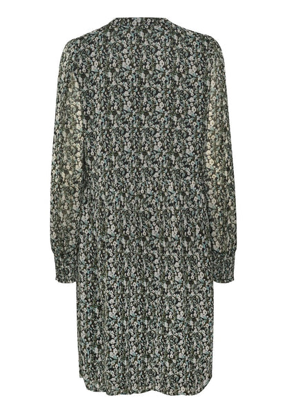 Kaffe KALENNY - Freizeitkleid - Black Green Chalk Flower