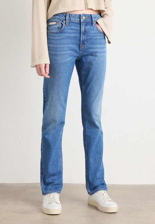Calvin Klein Jeans MID RISE - Straight Leg Jeans - Indigo Channel