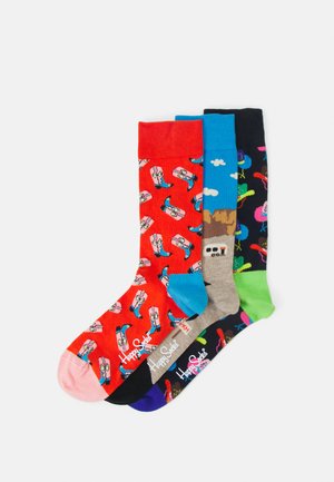 Happy Socks SOCKS 3 PACK - Socken - White/green/beige