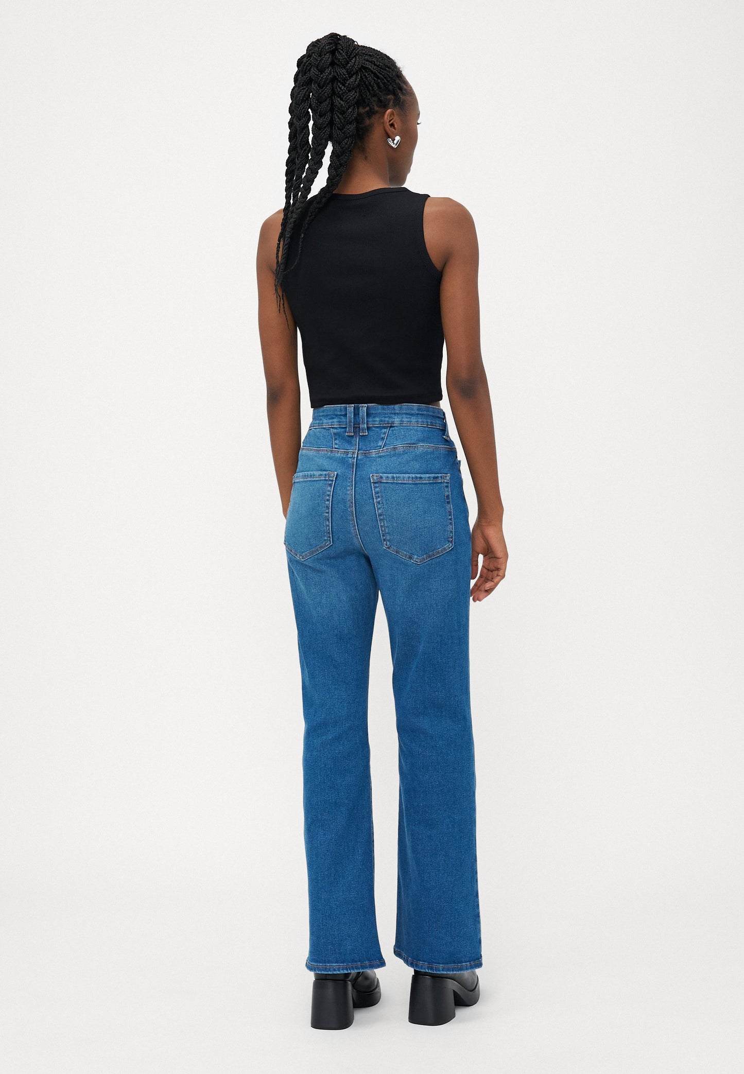 ONLY Petite ONLDARCY - Flared Jeans - Medium Blue Denim
