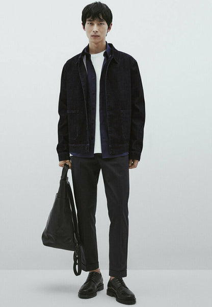 Massimo Dutti STUDIO-SELVEDGE - Jeansjacke - Blue