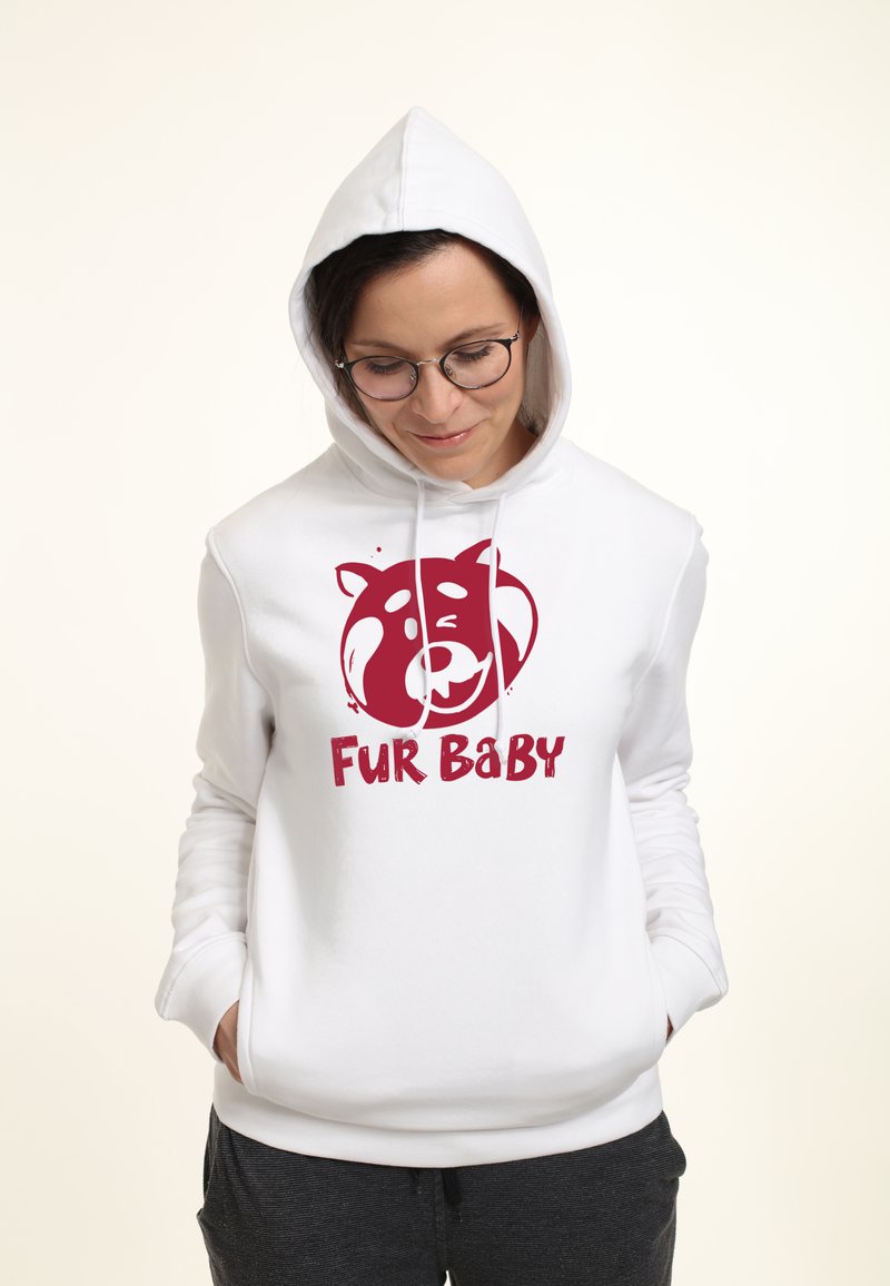 Henry Tiger TURNING RED FUR BABY - Kapuzenpullover - White