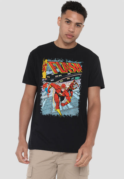  THE FLASH CLASSIC COMIC COVER - Print T-shirt - Black