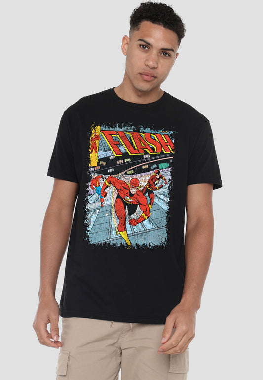  THE FLASH CLASSIC COMIC COVER - Print T-shirt - Black