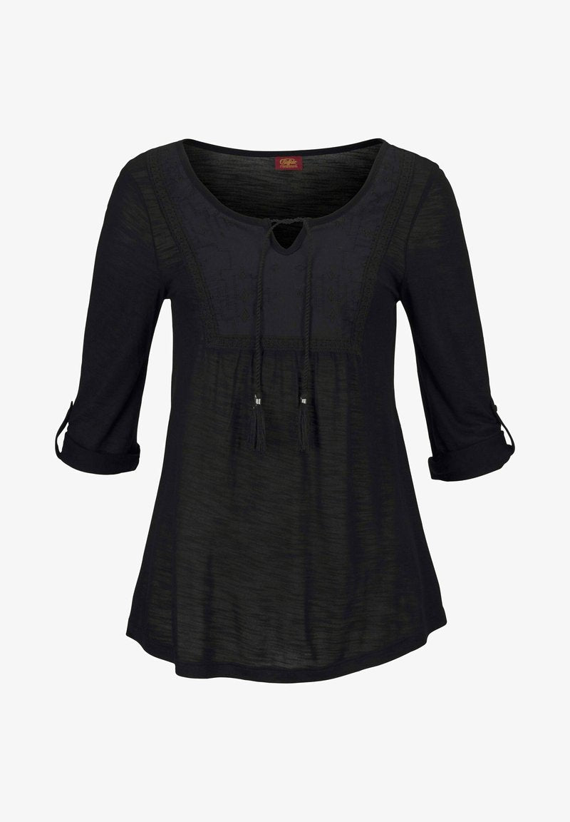 Buffalo Langarmshirt - Schwarz