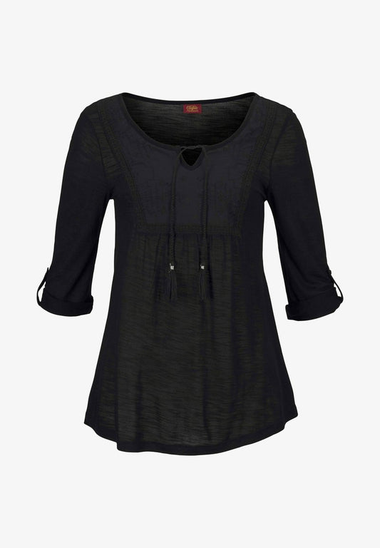 Buffalo Langarmshirt - Schwarz