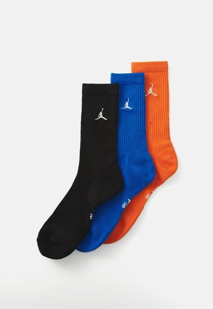 Jordan EVERYDAY CUSH CREW 3 PACK UNISEX - Sports Socks - Medium Khaki/iron Grey/starfish/white