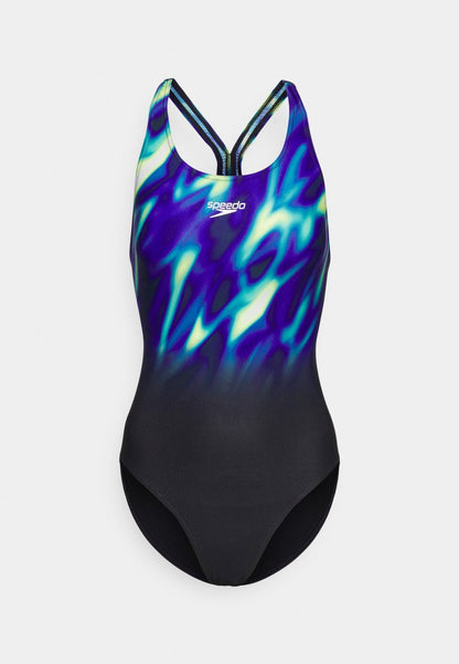Speedo Badeanzug - Black/chroma Blue/aquarium