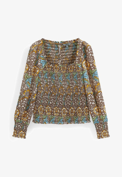 Next SHIRRED LONG SLEEVED STANDARD - Bluse - Morris & Co Kennet