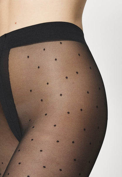 Camano WOMEN FASHION SUSTAINABLE DOTS TIGHTS 40 DEN - Strumpfhose - Black