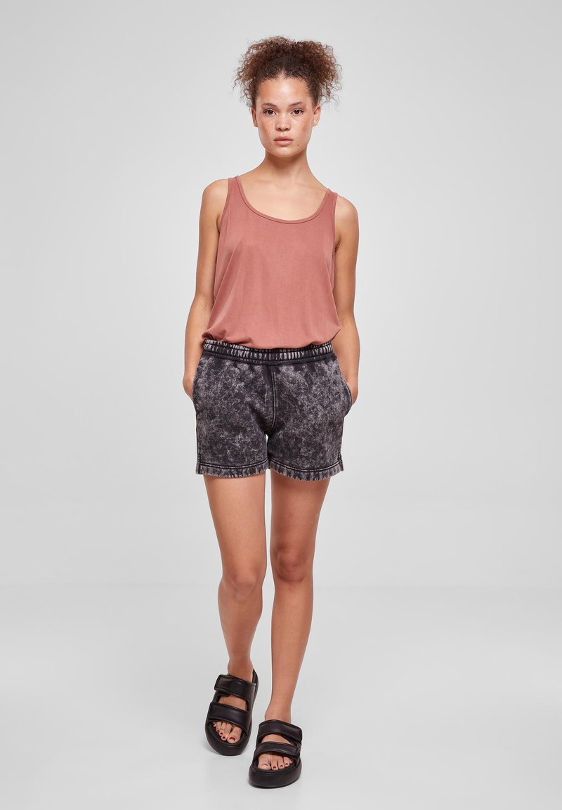 URBAN CLASSICS TOWEL WASHED - Shorts - Black