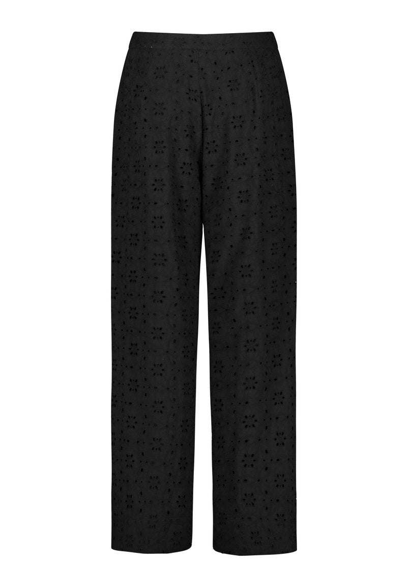 Taifun FREIZEIT LANG WEITE - Stoffhose - Schwarz