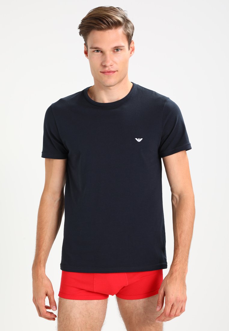 Emporio Armani CREW NECK 2 PACK - Unterhemd/-shirt - White/navy Blue