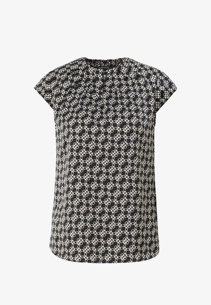 Comma T-Shirt Print - Schwarz