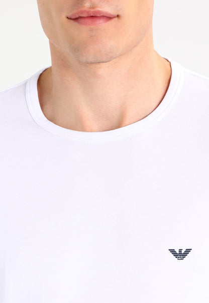 Emporio Armani CREW NECK 2 PACK - Unterhemd/-shirt - White/navy Blue