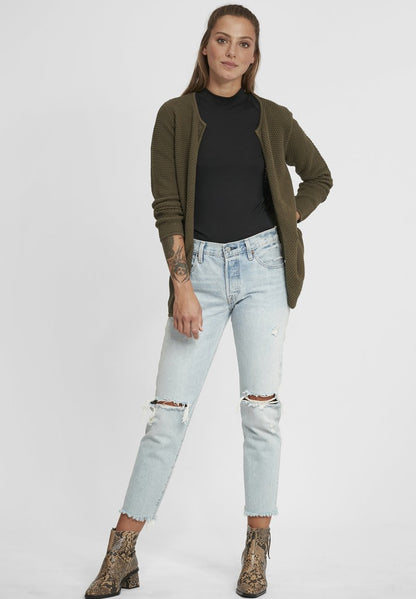 OXMO OXHILDA - Strickjacke - Ivy Green