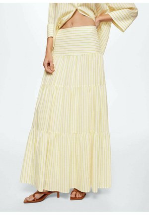 Marks & Spencer Textured Midi Tiered - Faltenrock - White