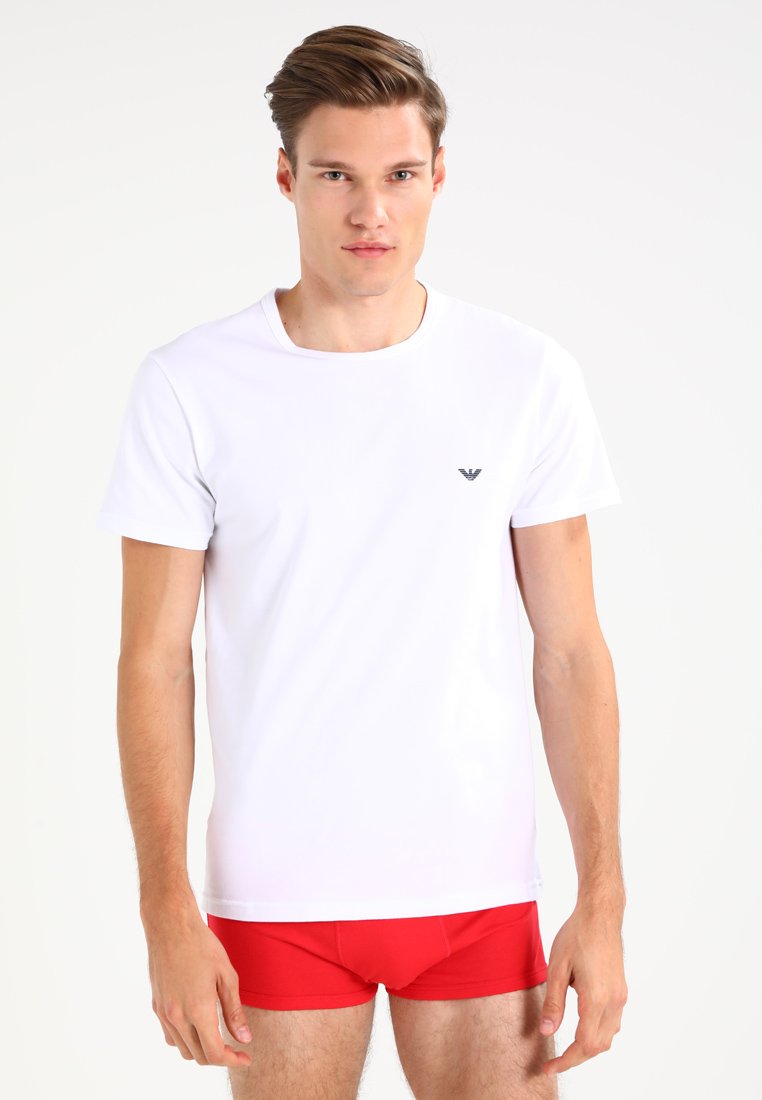 Emporio Armani CREW NECK 2 PACK - Unterhemd/-shirt - White/navy Blue