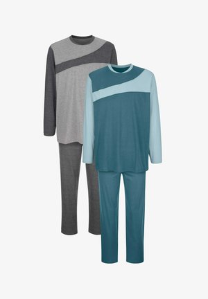  2ER PACK - Nachtwäsche Set - Grau Blau