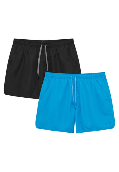 PULL & BEAR 2 PACK - Badeshorts - Blue