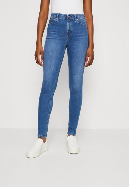 Marc O'Polo DENIM TROUSER HIGH WAIST REGULAR LENGTH - Jeans Skinny Fit - Multi/mid Cobalt Blue