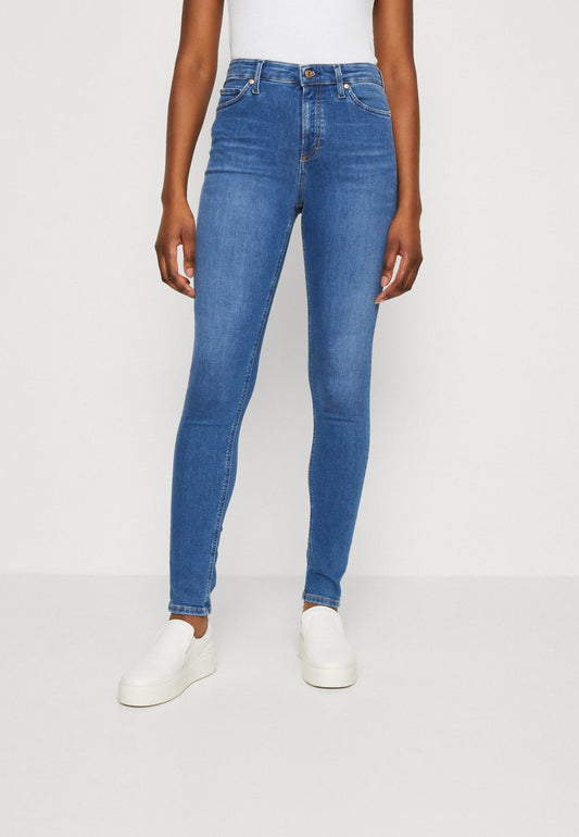 Marc O'Polo DENIM TROUSER HIGH WAIST REGULAR LENGTH - Jeans Skinny Fit - Multi/mid Cobalt Blue