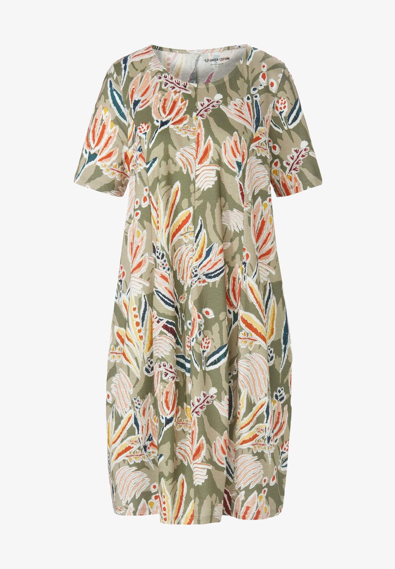  Jerseykleid - Grün Multicolor