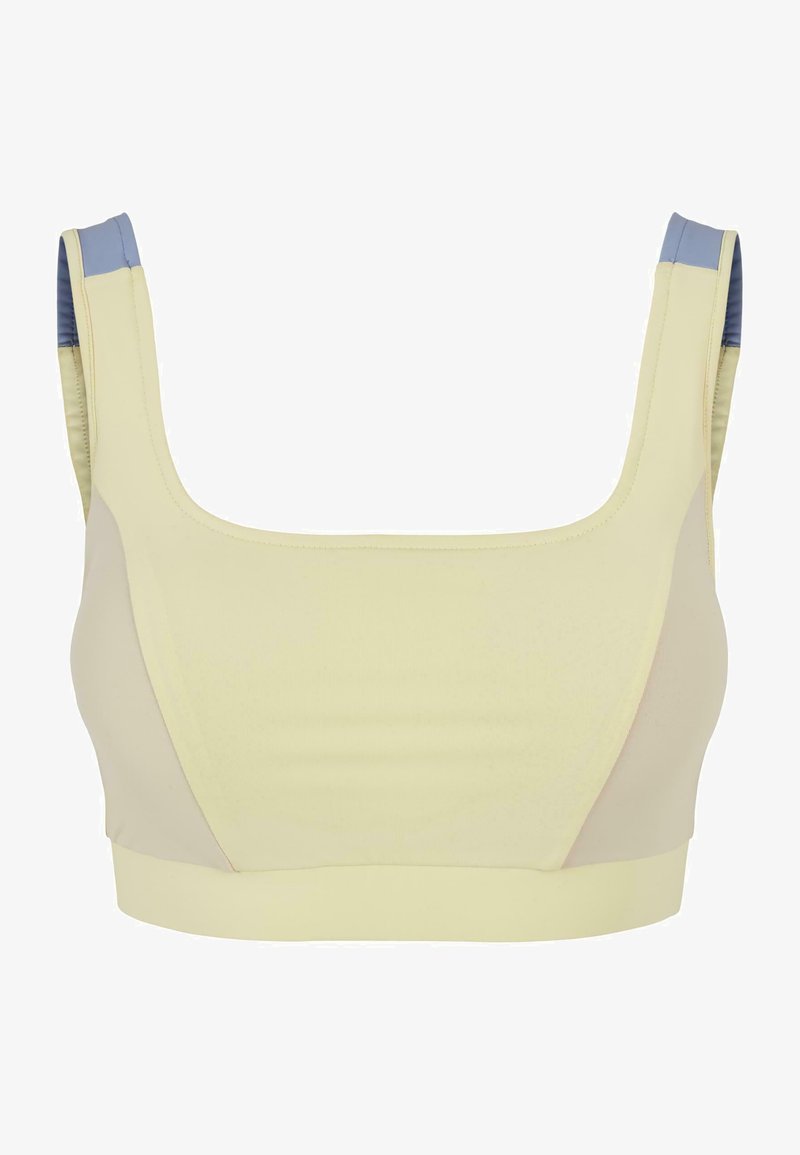 URBAN CLASSICS COLOR BLOCK - Sport BH - Softyellow Softseagrass Vablue
