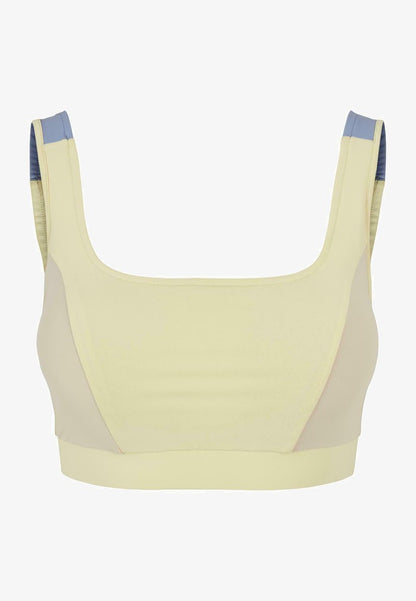 URBAN CLASSICS COLOR BLOCK - Sport BH - Softyellow Softseagrass Vablue