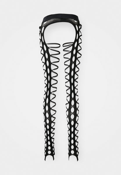  SQUIGGLE TIGHTS - Leggings - Trousers - Black