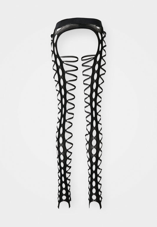  SQUIGGLE TIGHTS - Leggings - Trousers - Black