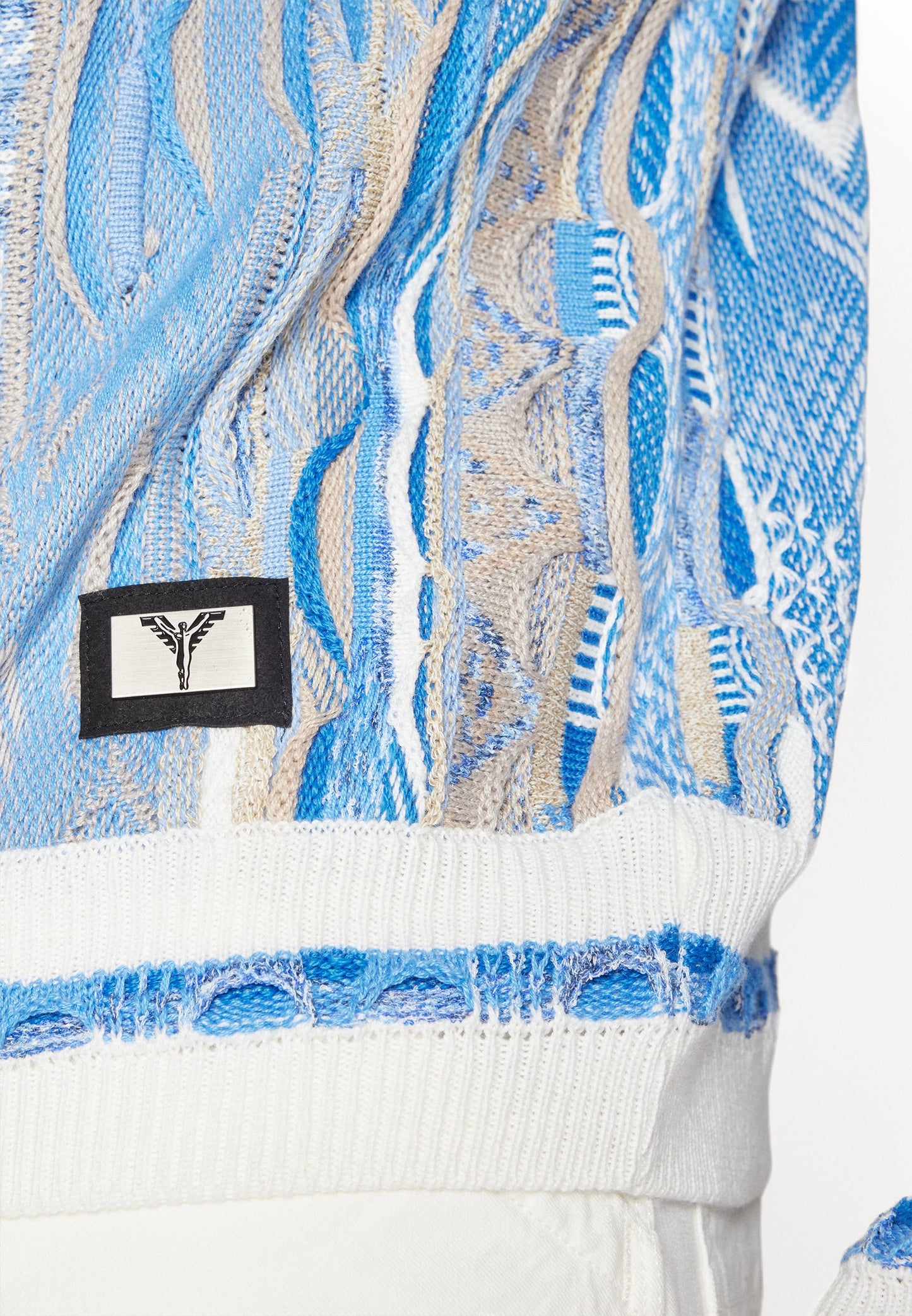 CARLO COLUCCI RUNDHALS UNISEX - Jumper - White-blue