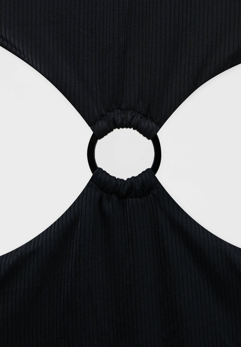 PULL & BEAR WITH CUT-OUT AND RING DETAIL - Badeanzug - Black
