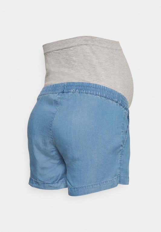 ONLY MATERNITY OLMPEMA LIFE - Shorts - Medium Blue Denim