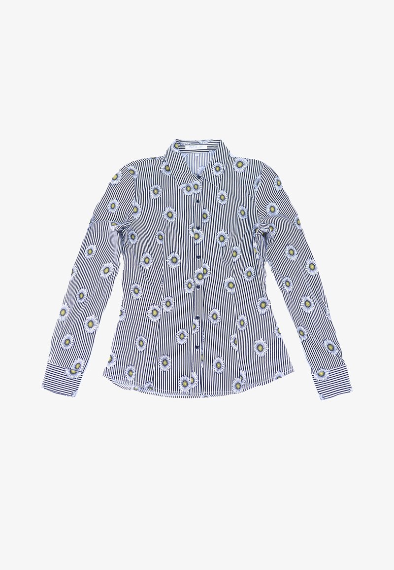  MIT BLUMEN ZARA - Hemdbluse - Blau