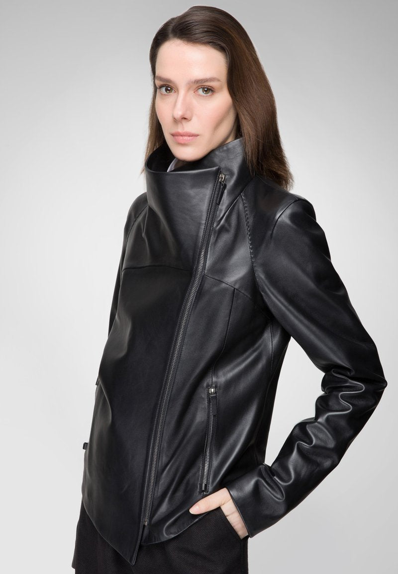  FREYA - Lederjacke - Black